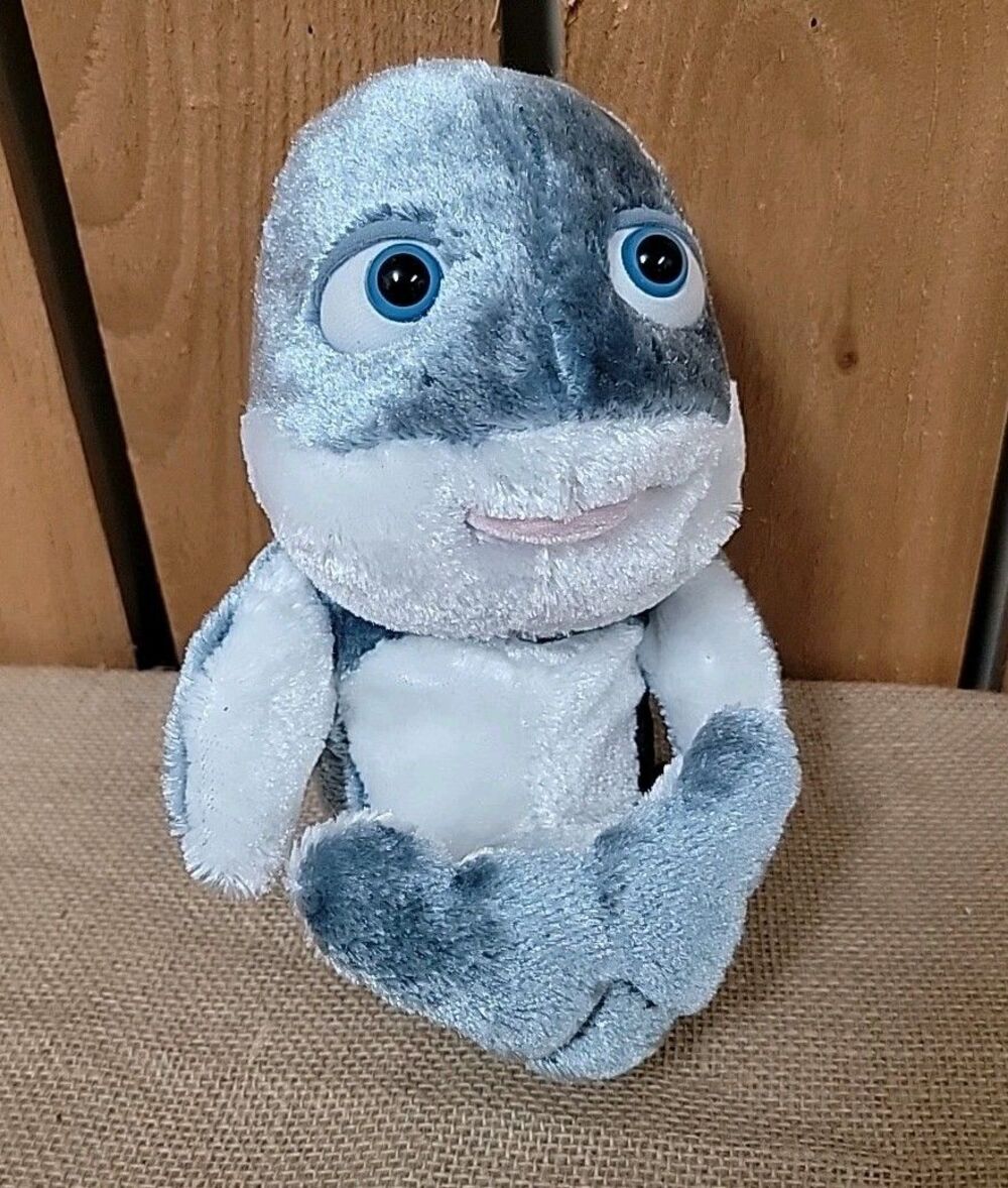 Vintage The Petting Zoo Grey Dolphin Blue Eyes Stuffed Animal Plush 1994